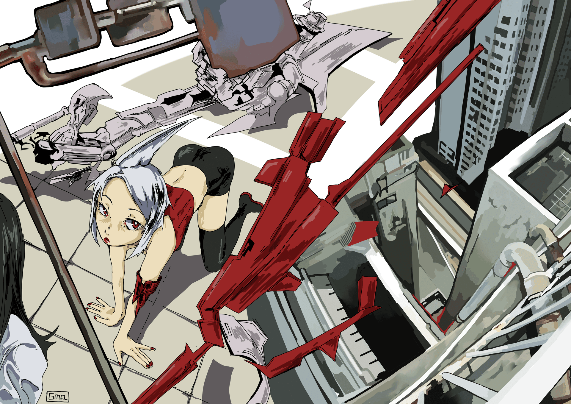 digital illustration in anime style